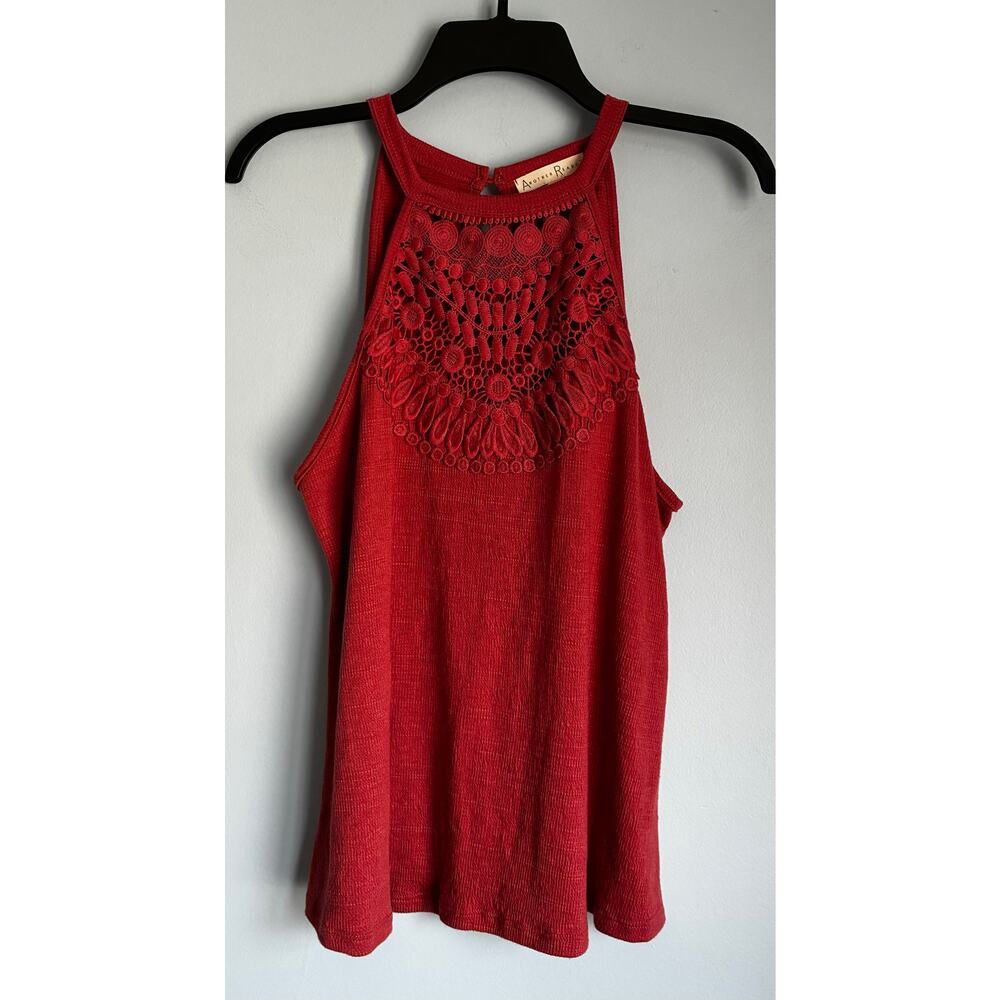 Another Reason Crochet Lace Halter Tank Top Women’s Medium Boho Festival - Picture 6 of 8